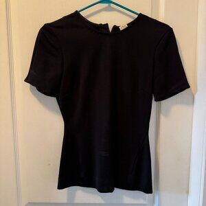 Wilfred Fitted short sleeve peplum top